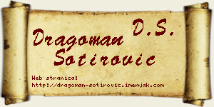 Dragoman Sotirović vizit kartica